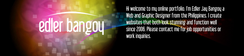 Edler Bangoy Online Portfolio - Freelance Web and Graphic Design